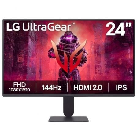 Monitor Gaming LG UltraGear 24G411A-B 23.7'/ Full HD/ 1ms/ 144Hz/ IPS/ Negro